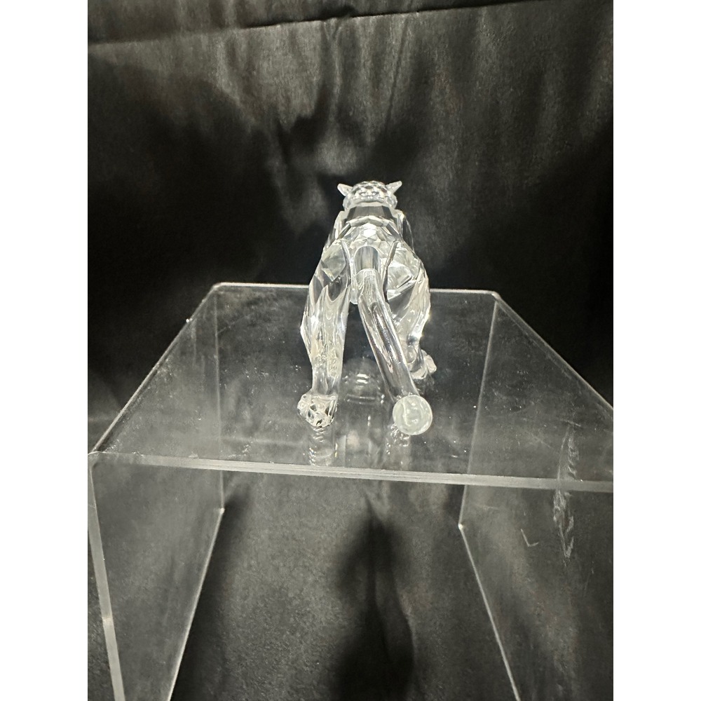 Swarovski Panther Figurine Crystal Clear 5 Inch Excellent Faceted Animal Decor - Picture 5 of 7